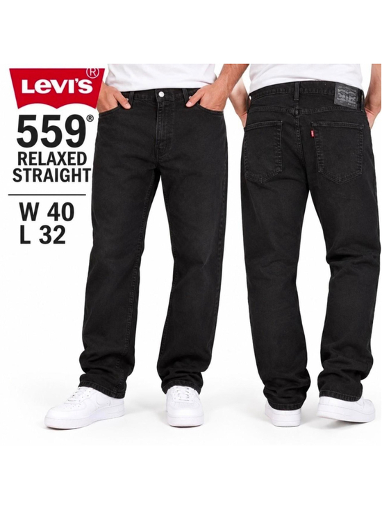 Levi's Other - Levi’s 559 Relaxed Straight Black Jeans Men’s 40x32 Classic Denim